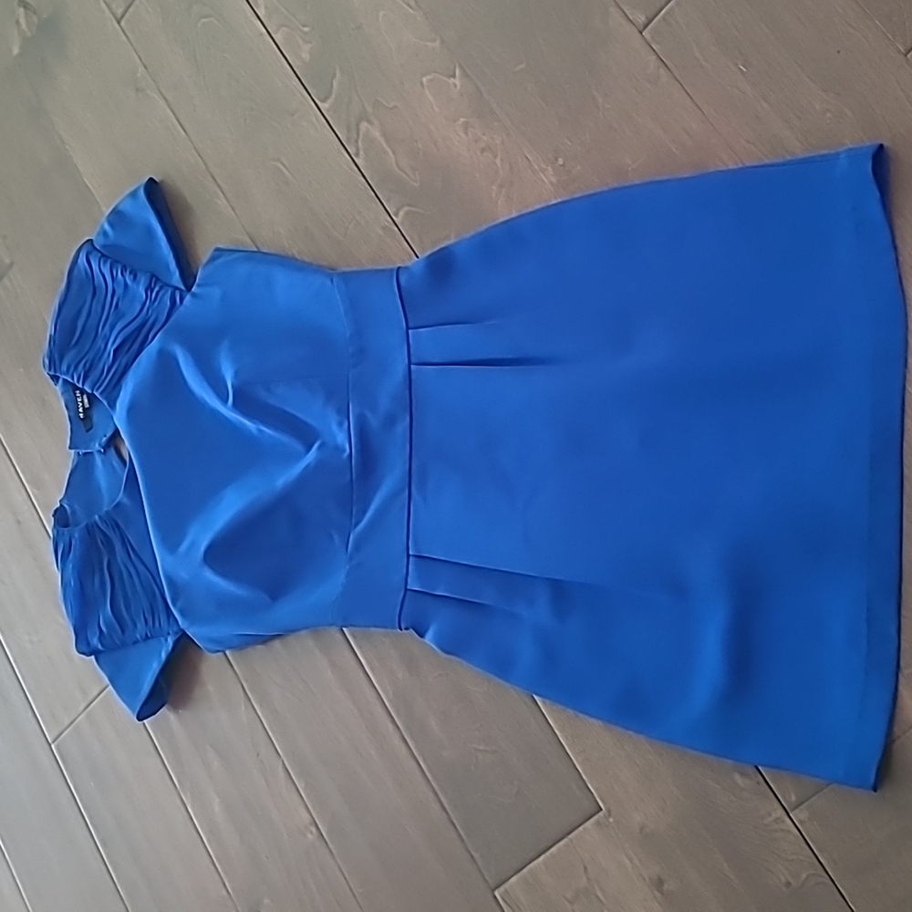 Naven Royal Blue Silk Dress Cutout back Sz small